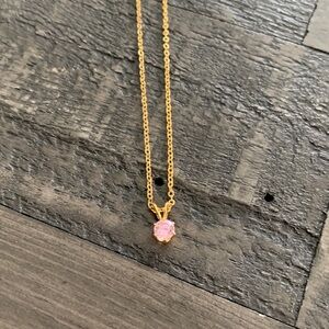 Vintage Pink Cubic Zirconia Necklace 18”
